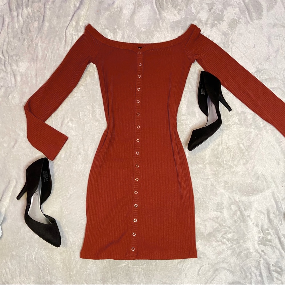 forever 21 ribbed knit tight fitted dress
